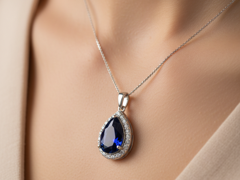 9 CT White Gold Pendant.