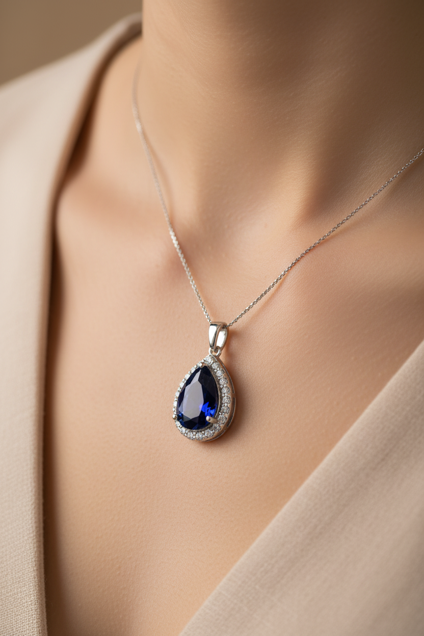 9 CT White Gold Pendant.