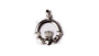 9CT White Gold Claddagh Pendant 1.08gms