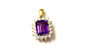 9 CT Yellow Gold Amethyst Pendant