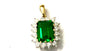 9 CT Yellow Gold Emerald Pendant