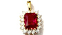 9 CT Yellow Gold Ruby Pendant