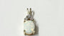 9 CT Yellow Gold Opal And White Cz Pendant