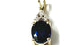 9 CT Yellow Gold Sapphire And White Cz Pendant