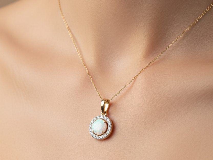 9 CT Yellow Gold Opal Pendant