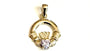 9CT Yellow Gold Alexandrite Cz Birthstone Claddagh Pendant