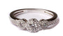 9ct White Gold Cz Ring.