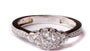 9ct White Gold Cz Ring.