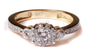 9ct Yellow Gold Cz Ring.