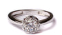 9ct White Gold Cz Ring.