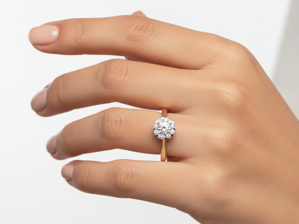 9ct Yellow Gold Cz Ring.