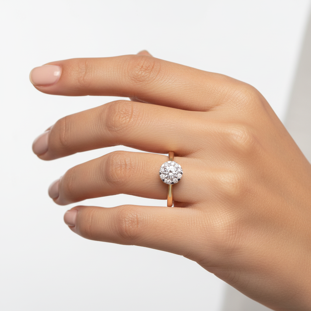 9ct Yellow Gold Cz Ring.