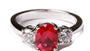 9ct White Gold Cz Ring.