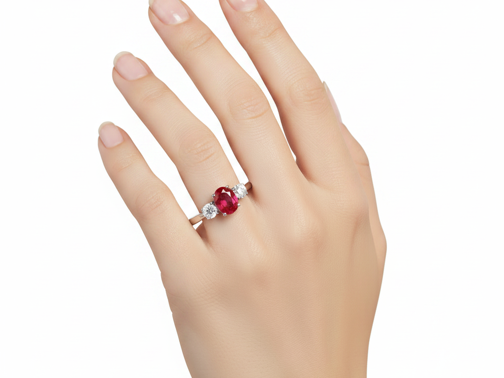 9ct White Gold Cz Ring.