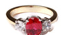 9ct Yellow Gold Cz Ring.