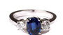 9ct White Gold Cz Ring.