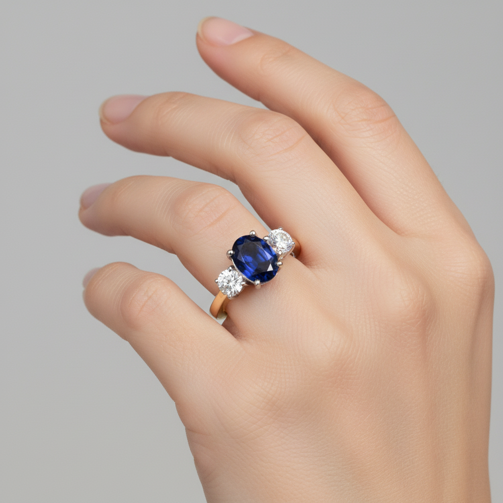 9ct Yellow Gold Cz Ring.