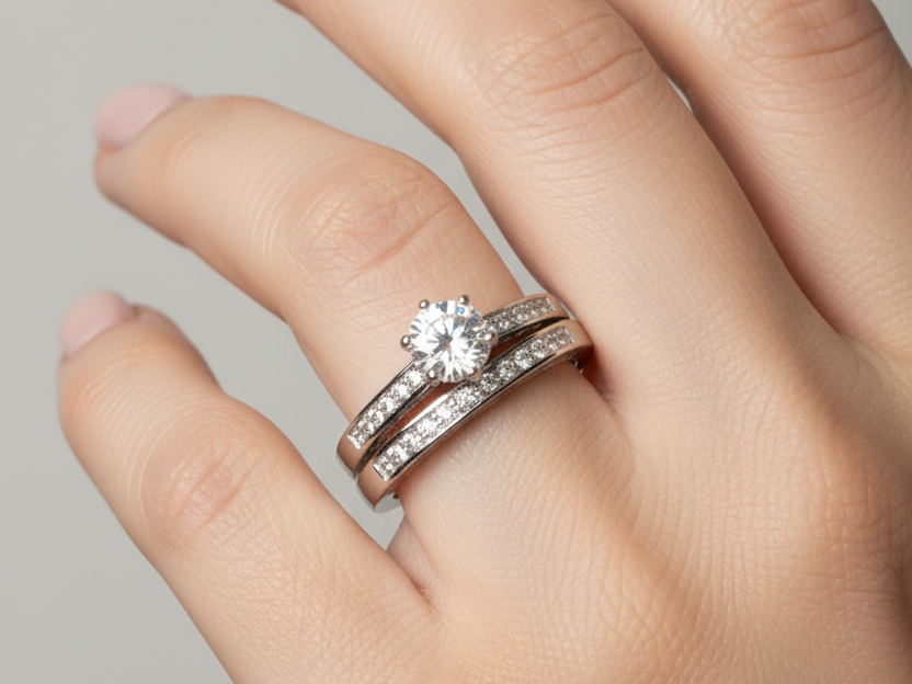 9ct Yellow Gold Cz Ring.