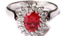 9ct White Gold Cz Ring.