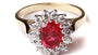 9ct Yellow Gold Cz Ring.