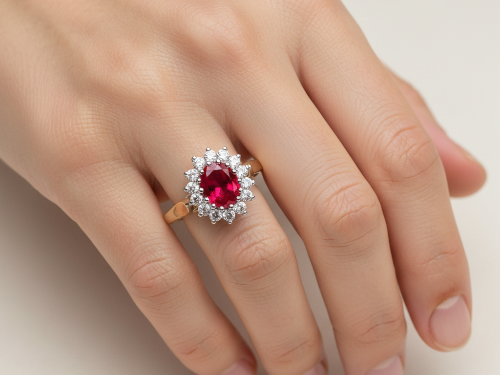 9ct Yellow Gold Cz Ring.