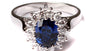 9ct White Gold Cz Ring.
