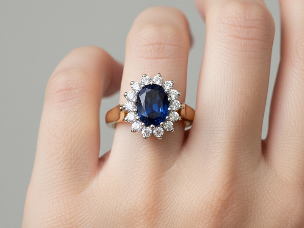 9ct Yellow Gold Cz Ring.