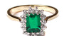 9ct Yellow Gold Emerald Cz Ring.