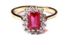 9ct Yellow Gold Cz Ring.