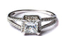 9ct White Gold Cz Ring.