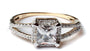 9ct Yellow Gold Cz Ring.