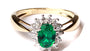 9ct Yellow Gold Emerald Cz Ring.