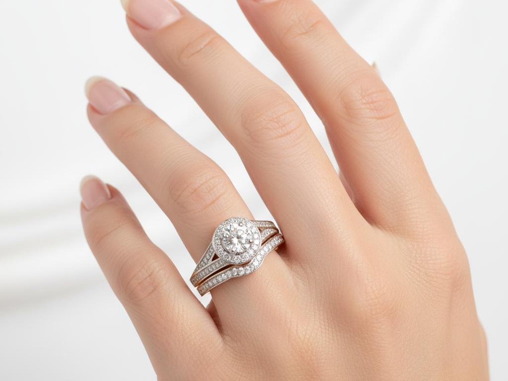 9ct Yellow Gold Cz Ring.