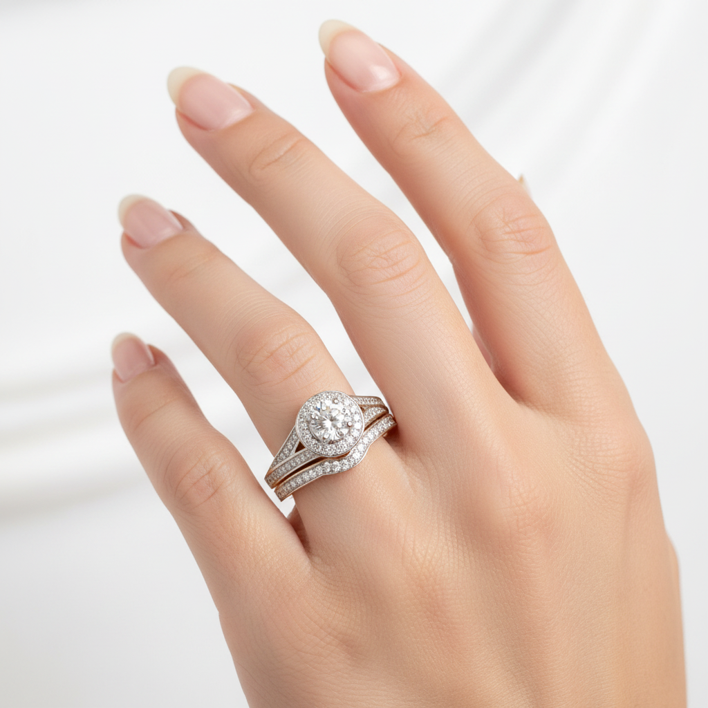 9ct Yellow Gold Cz Ring.