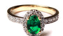 9ct Yellow Gold Emerald Cz Ring.