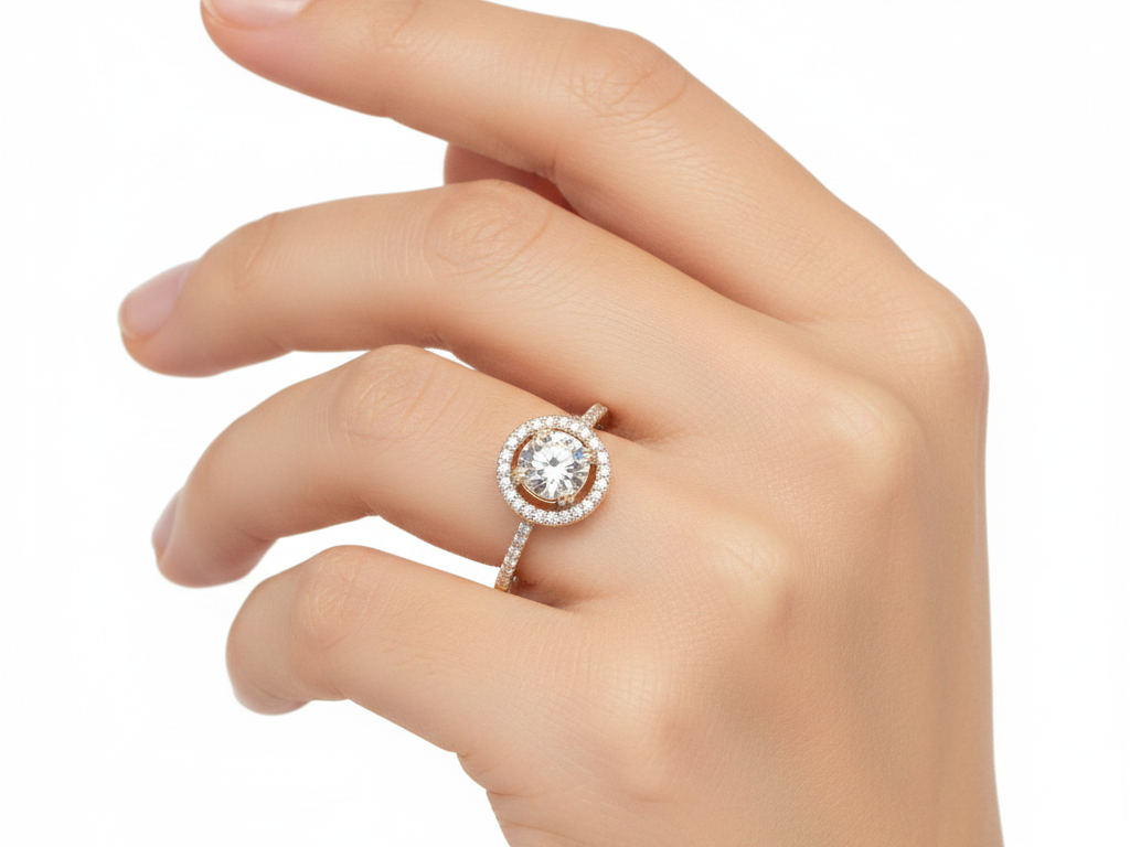 9ct Yellow Gold Cz Ring.