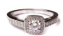 9ct White Gold Cz Ring.