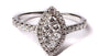 9ct White Gold Cz Ring.