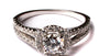 9ct White Gold Cz Ring.