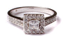 9ct White Gold Cz Ring.