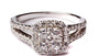 9ct White Gold Cz Ring.