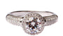 9ct White Gold Cz Ring.