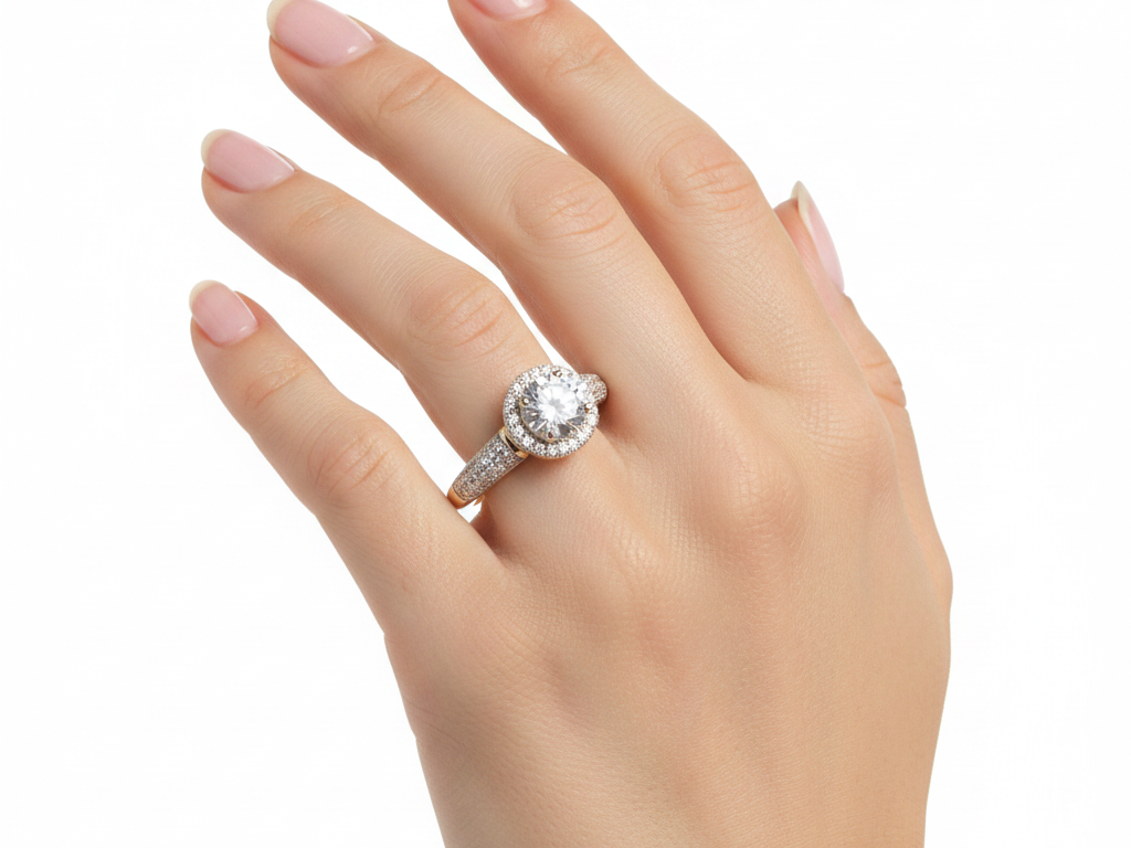 9ct Yellow Gold Cz Ring.