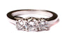 9ct White Gold Cz Ring.
