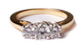 9ct Yellow Gold Cz Ring.