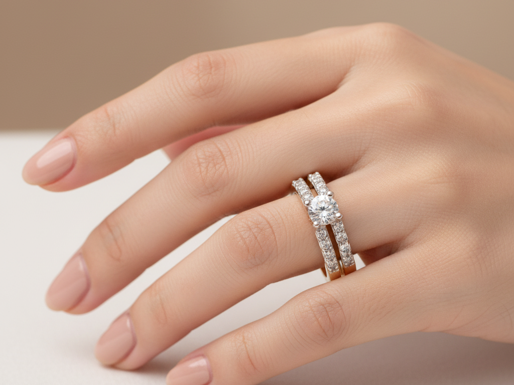 9ct Yellow Gold Cz Ring.
