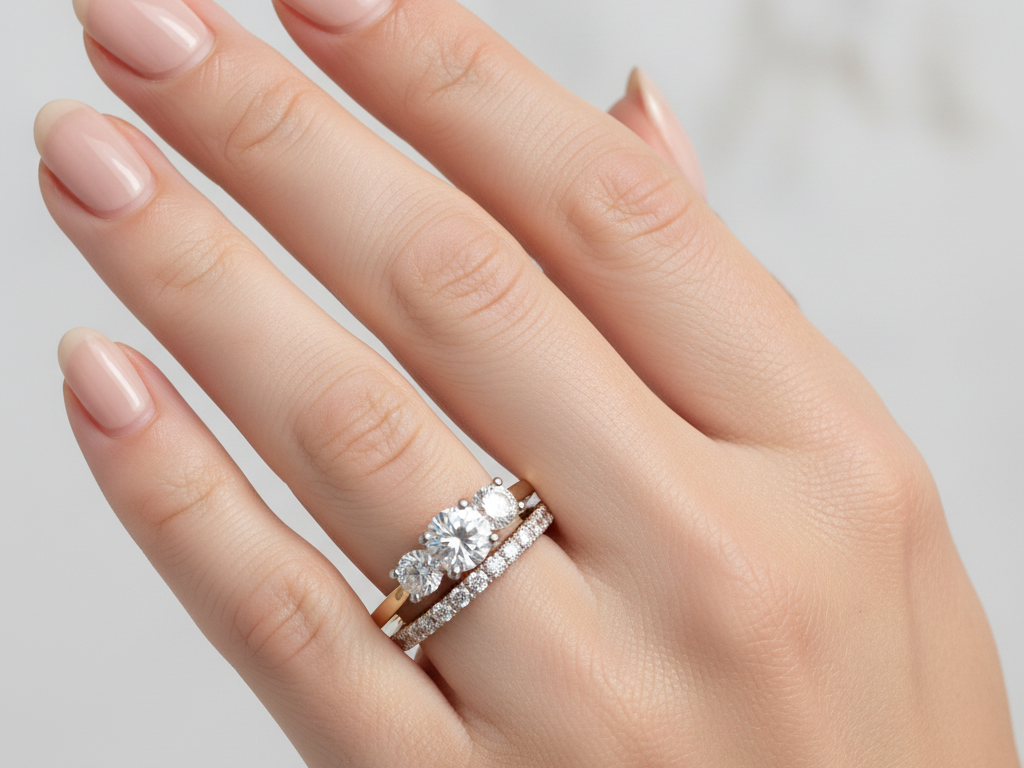 9ct Yellow Gold Cz Ring.
