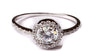 9ct White Gold Cz Ring.
