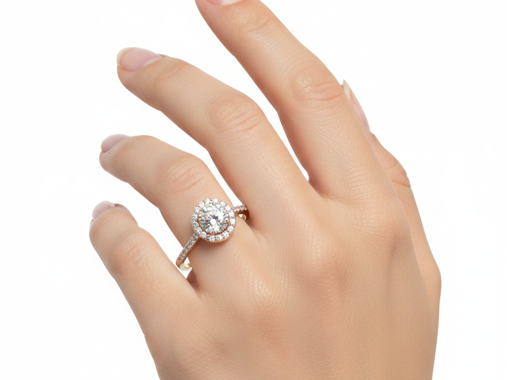 9ct Yellow Gold Cz Ring.