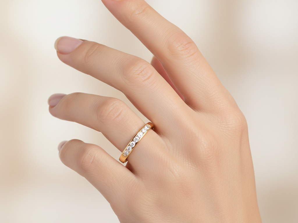 9ct Yellow Gold with 0.25 CT Diamond Ring.
